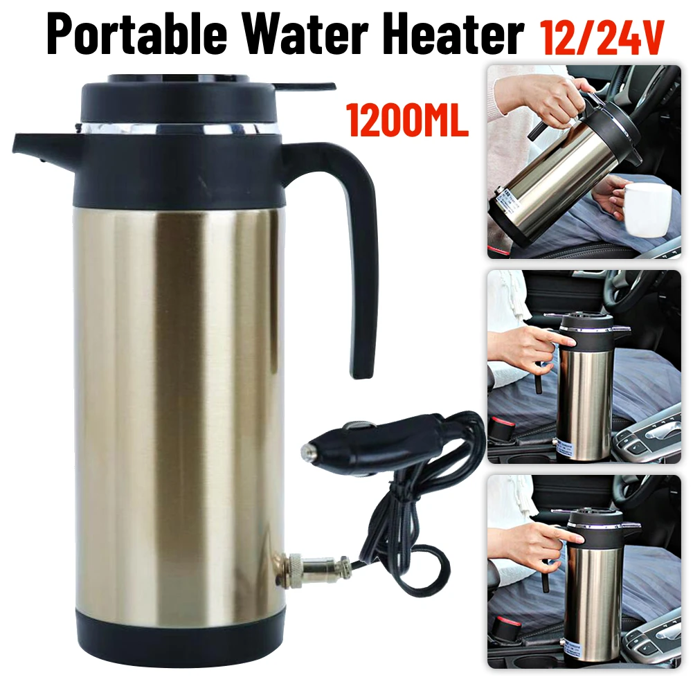 Ctric heating car kettle camping travel kettle water coffee milk thermal mug 1200 750ml thumb200