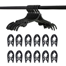 12 Pcs Black Travel Hangers - Portable Folding Clothes Hangers Travel Accessorie - £20.55 GBP