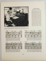1931 Magazine Photo Railroad Centralized Traffic Control Man at Machine - $13.75
