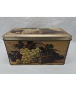 Vintage Grapes In A Basket Empty Tin - $294.23 MXN