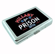 Hillary 4 Prison R1 Hip Silver Cigarette Case Id Holder Metal Wallet 4&quot; X 2.75&quot;  - £6.28 GBP