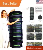 Portable 8-Layer Plant Drying Rack with Zipper Closure - Collapsible Design - $728.59 MXN