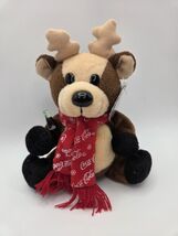 Coca-Cola Coke 1998 Reindeer Snowflake Scarf Collectible Bean Bag Plush - $5.86