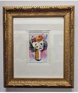 Original Anna Sandhu Ray Matted &amp; Framed Painting Wife of James Earl Ray... - £63.26 GBP