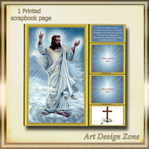 A Portrayal of Jesus with an Easter Verse Scrapbook Page - $15.00