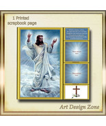 A Portrayal of Jesus with an Easter Verse Scrapbook Page - £11.79 GBP