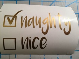 Naughty Or Nice| Naughty Checked Off|Holidays|Santa|Christmas|Vinyl|Decal - £2.37 GBP