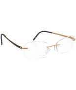 Silhouette Eyeglasses 5529 HC 6520 Momentum Gold/Grey Rimless Austria 52... - $350.36 CAD