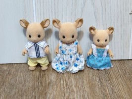 Calico Critters Deer Family Lot of 3 Dad Mom Child Girl Daughter USED - £18.82 GBP