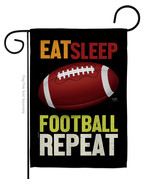 Football Repeat Garden Flag 13 X18.5 Double-Sided House Banner - £15.96 GBP