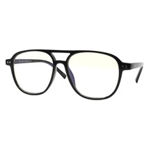 Blue Light Filtering Lens Glasses Unisex 70&#39;s Style Square Flat Top Frame - £9.30 GBP+