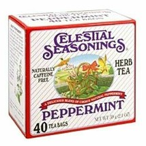 Celestial Seasonings Herbal Tea, Caffeine and Peppermint, 40 Count - £10.27 GBP