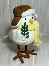 Wondershop Featherly Friends Chip Bird Figure Brown Hat yellow scarf 202... - $10.88
