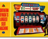 Giant Slot Machine Barney&#39;s Casino Las Vegas Nevada NV UNP Chrome Postca... - $3.91
