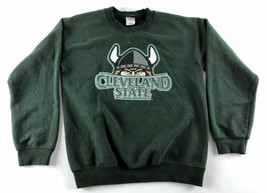 Vintage Cleveland State Vikings Sweatshirt Green - Gildan Size Small - £23.45 GBP