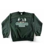 Vintage Cleveland State Vikings Sweatshirt Green - Gildan Size Small - £23.60 GBP