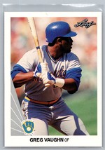 1990 Leaf #111 Greg Vaughn Milwaukee Brewers Card - £0.76 GBP