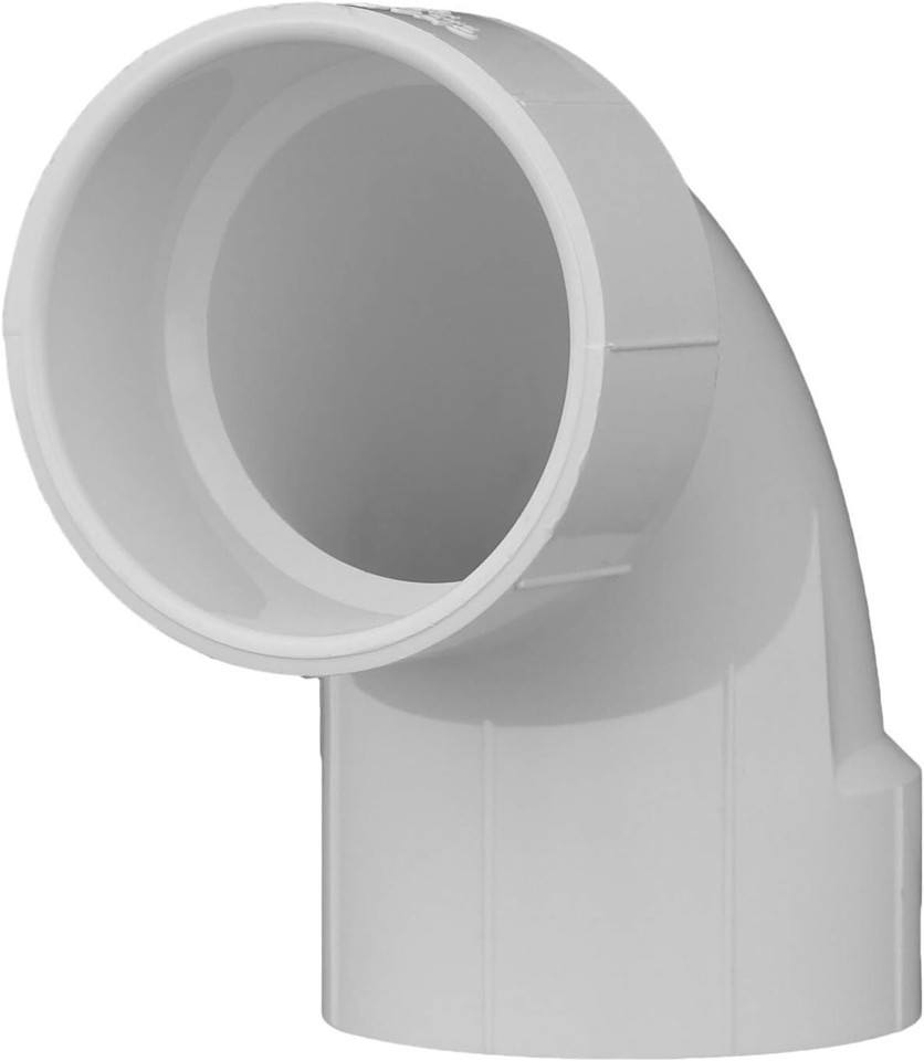 Charlotte Pipe 90-Degree 3 in. Hub x Hub Elbow PVC DWV White PVC003001200HA - $10.88