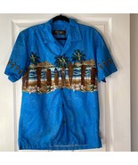 Favant Hawaiian Shirt Cotton Button Down Men’s Size Medium Surf Boards Tiki - $28.77 CAD