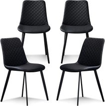Seonyou Black Dining Chairs Set Of 4 For Kitchen Dining Room,, Farmhouse - £270.17 GBP
