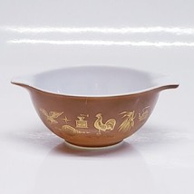 Pyrex  Americana Gold Chicken Rooster Tab Mixing Bowl #442  1 1/2 quart - £17.04 GBP