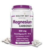 HealthyHey Nutrition Magnesium Carbonate 450mg - 120 Vegetable Capsules - $37.32
