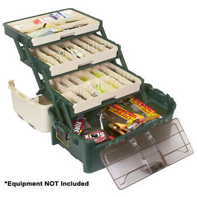 Plano Hybrid Hip 3-Tray Tackle Box - Forest Green - £62.60 GBP