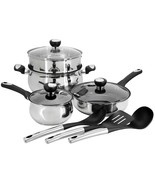 Oster Baldwyn 10 Piece Stainless Steel Belly-Shaped Nonstick Cookware an... - $123.91 CAD