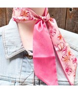 Pink Floral Western Skinny Cowgirl Mini Wild Rag Scarf Necktie - $345.63 MXN