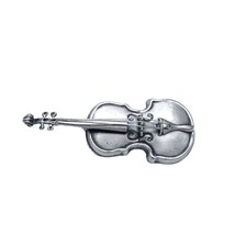 Vintage Beau Sterling Violin Brooch pin - £55.74 GBP