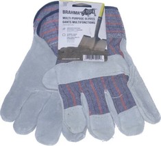 BRAHMA Quality WA4215A Men&#39;s Work Gloves Split Leather **Free Shipping** - £10.27 GBP
