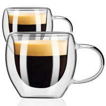 Espresso Shot Glasses Set of 2 - Double-Walled 2.5oz Borosilicate Glass - $5.50