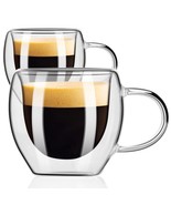 Espresso Shot Glasses Set of 2 - Double-Walled 2.5oz Borosilicate Glass - $101.66 MXN