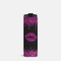 Pink Glitter Lip Thermal Tumbler 16 oz. - £19.80 GBP