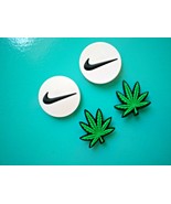 Shoe Charm Marijuana Leaf Plug Button Hole Accessories WristBand Comp/ With Croc - $12.99