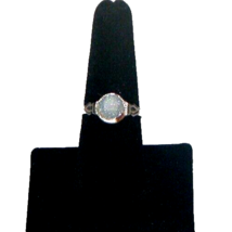 Vintage Adjustable Spring Crystal Cluster Ring Sz 8 to 9 #589 - £8.50 GBP