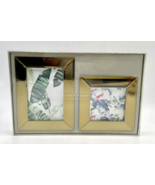 Lot of 2 West Emory Mirrored Picture Frames Gold Tone 4&quot;x4&quot; &amp; 6&quot;x4&quot; - $360.94 MXN