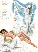 3349.Calendar Risque Model Fashion July 1949 POSTER.Cigar Room Home art decor - $17.10+