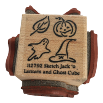Northwoods Halloween Rubber Stamp Cube Ghost Witch Hat Jack-O-Lantern Crafts - £8.03 GBP