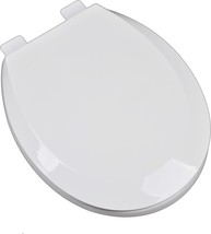White 2F1R5-00 Premium Plastic Round Adjustable Hinge Toilet Seat From Bath - $44.99