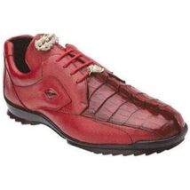 Men's Vasco Belvedere Hornback Crocodile Soft Calf Sneaker Shoes Red 336122 image 8