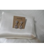 Alfani  1-3/8&quot; Silver Tone Pink &amp; White Crystal Double Drop Earrings A1002 - $273.97 MXN