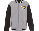 NHL Pittsburgh Penguins Reversible Full Snap Fleece Jacket JHD 2 Front L... - £95.91 GBP
