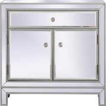 Side Cabinet 29-In Antique Silver Solid Wood Mirror - £589.40 GBP