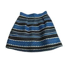 Nomad by Morgan Carper Woven Pockets Embroidered Blue Jacquard Skirt Size S - £15.50 GBP