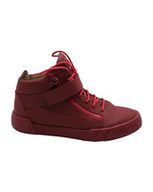 Giuseppe Zanotti High Top Sneakers In Red Leather Men Red Size 41.5 - $219.45