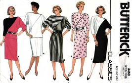 Misses' DRESS, TOP & SKIRT Vtg 1985 Butterick Pattern 3460 Size 20-22-24 UNCUT - $12.00