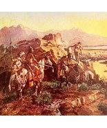 Planning The Attack Charles Russell Western 1980 Greeting Card Leanin Tr... - $34.29 CAD