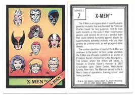 Marvel Universe Series 1 Trading Card #7 X-Men 1987 Comic Images NEAR MINT - £10.84 GBP