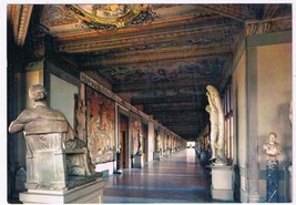 Italy Postcard Firenze Florence Uffizi Gallery 3rd Corridor - $3.95